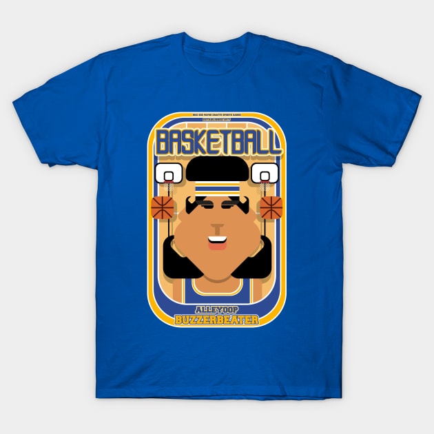 Basketball Blue Gold - Alleyoop Buzzerbeater - Indie version T-Shirt by Boxedspapercrafts